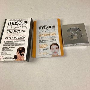 Masque Bar Charcoal, Hydrating & Silver Foil Masques (3 items)